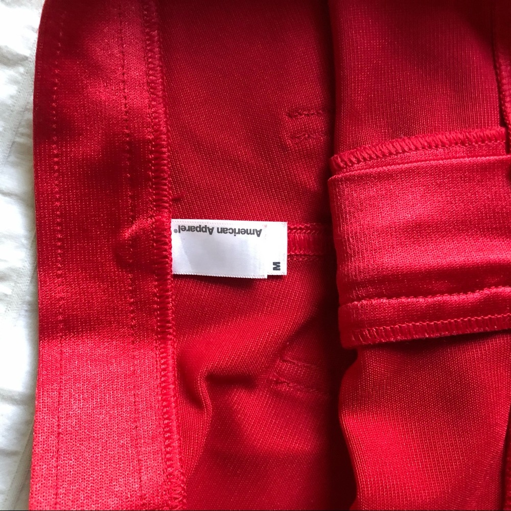 American Apparel red shorts